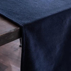 Plain Velvet Table Runner Set - Blue