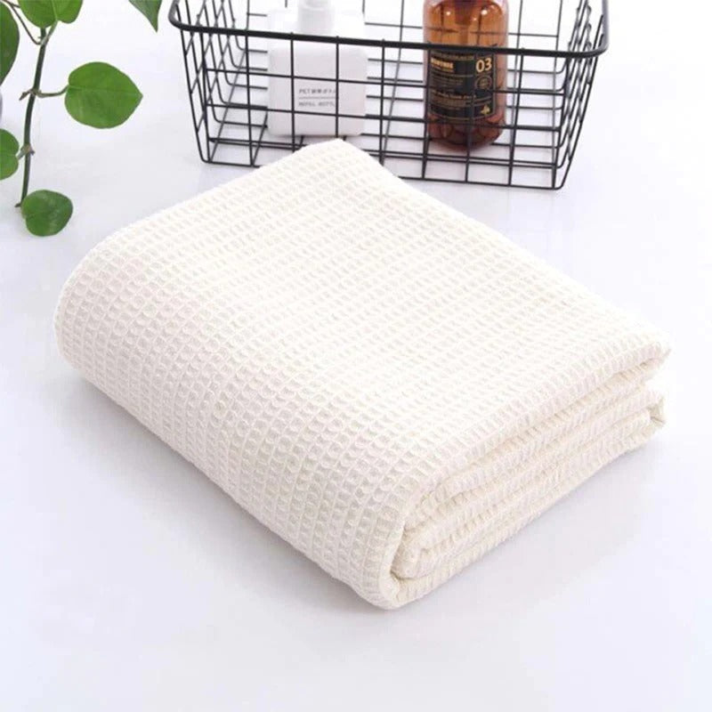 Luxe Waffle Cotton Throw