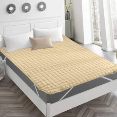 Quilted Waterproof Mattress Pad - Beige