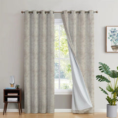 2Pc Waterproof Blackout Printed Curtains - Croft