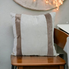 Imperial Stripe Off White/Beige Cushion Cover - 1 Pc