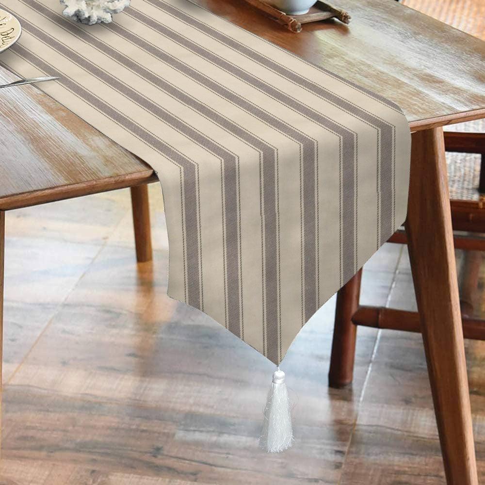 Waterproof Dinning Set - Ticking Stripe Grey