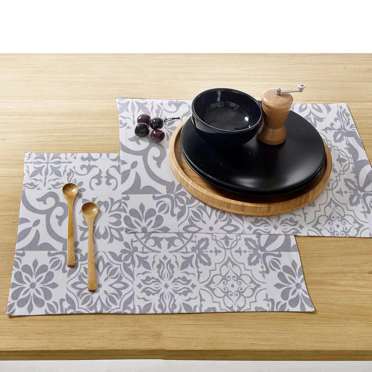 Waterproof Dinning Set - Grey Moroccan