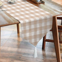 Waterproof Dinning Set - Beige Checked