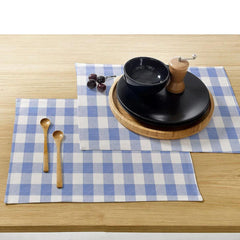 Waterproof Dinning Set - Blue Checked