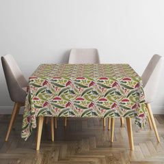 Printed Cotton Duck Table Cover-Leafy Delight