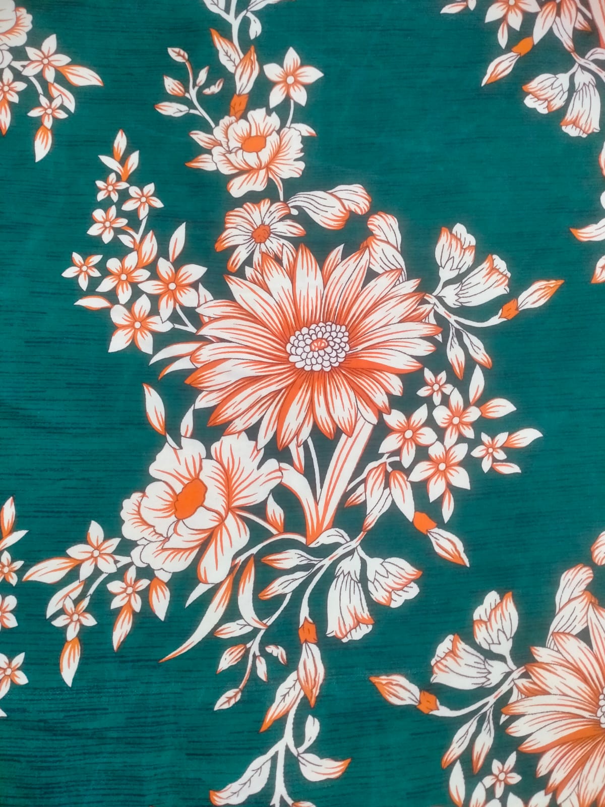 Printed Cotton Table Cover- Emerald Garden