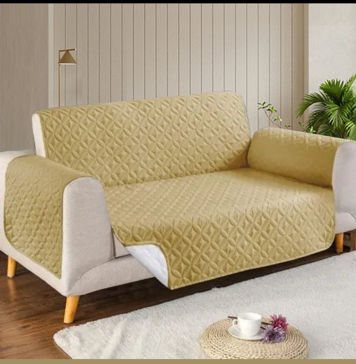 Microfiber Quilted Sofa Cover - Skin