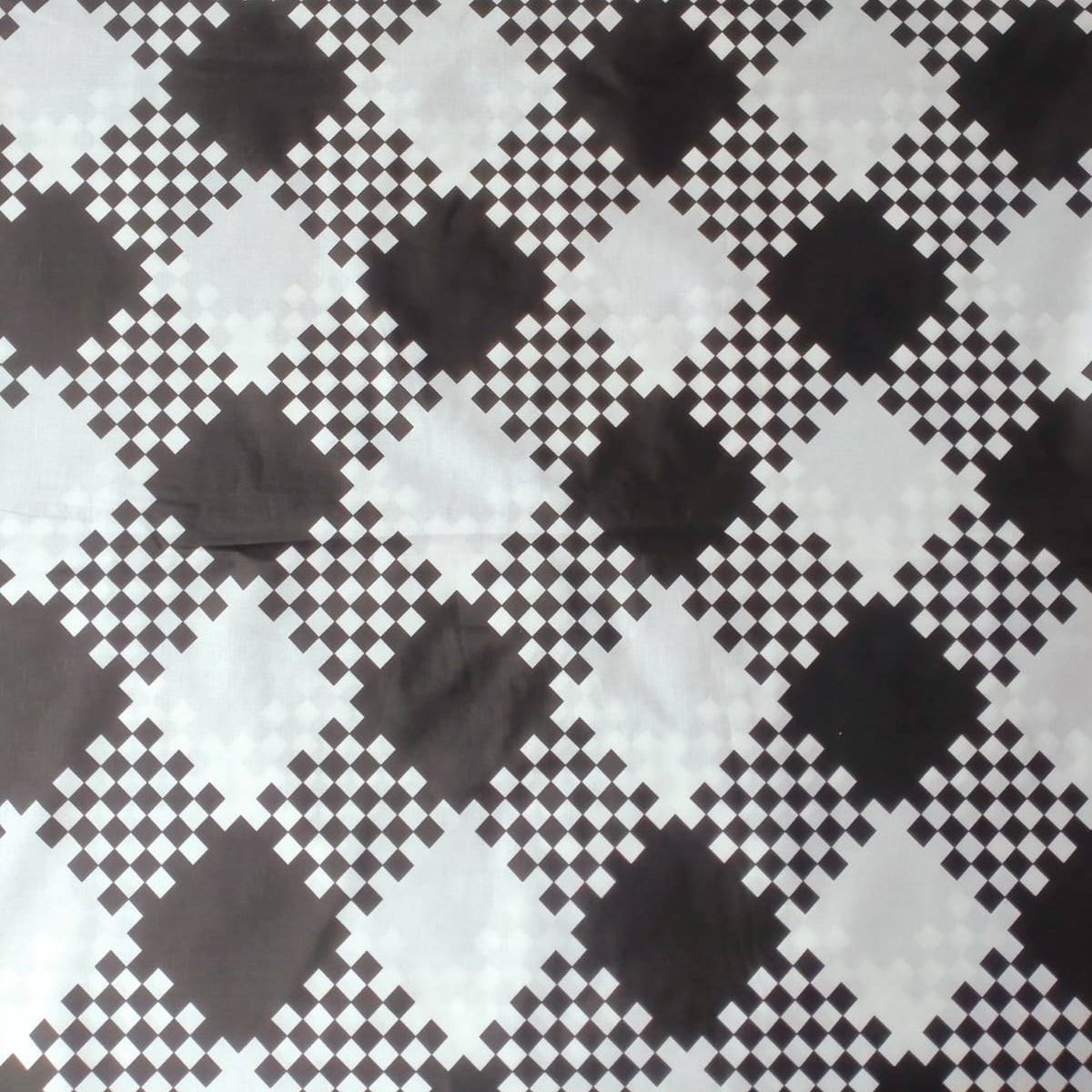 Geo Monochrome - Printed Flat Sheet Set, Double Bed, 100% Cotton