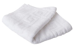 1 Pc Greek Bordered Hotel Bath Towel White - 27x55 Inch