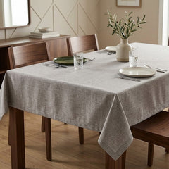 Printed Cotton Duck Table Cover - Dim Grey
