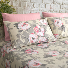 Double Cotton Bed Sheet - Blush Blossoms