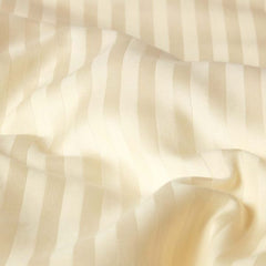 Cotton Satin Stripe Duvet Cover Set - Pastel Yellow