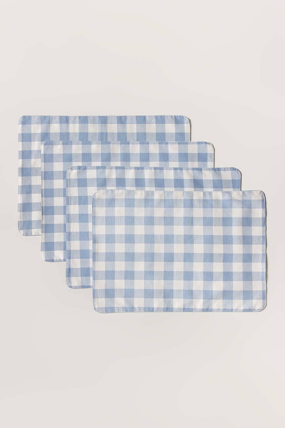 Waterproof Dinning Set - Blue Checked