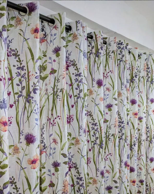 2Pc Printed Curtains – Multi Floral