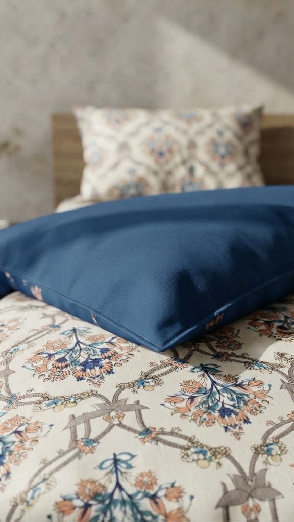 Ivory Garden Cotton Printed Duvet Cover Set