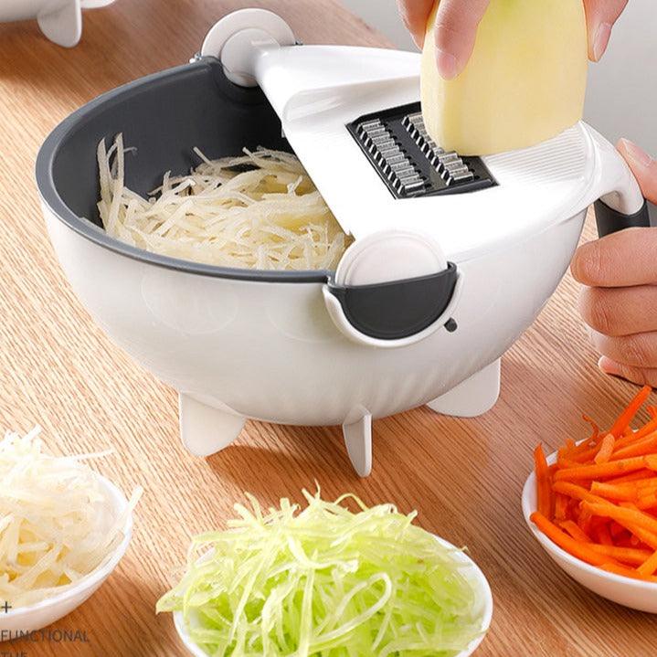 Multifunction Wet Basket Vegetable Cutter with Drain Basket