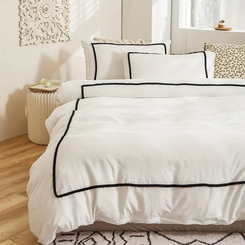 LuxePom Serenity Cotton Duvet Cover Set