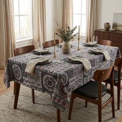 Printed Cotton Table Cover-Rawaaj Tile
