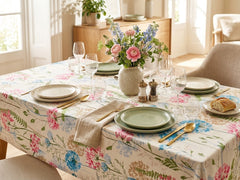 Printed Cotton Table Cover-Flora Agapanthus
