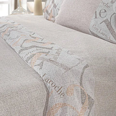 Premium Cotton Double Bed Sheet Set - Textured Verse Neutral