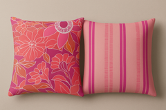 Pink Paradise Printed Cushion Cover-Pair
