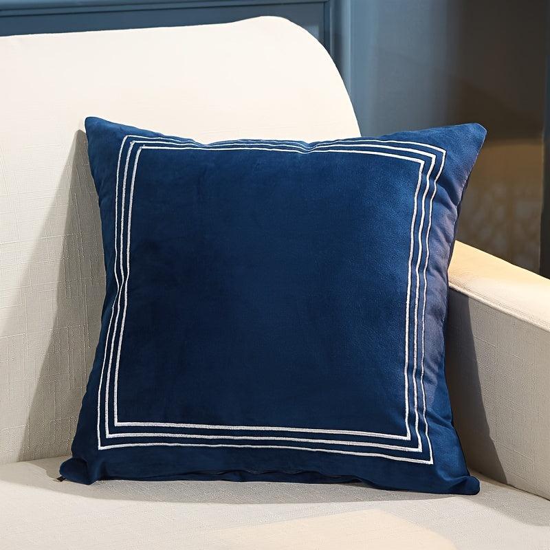 Plush Velvet Embroidery Cushion Covers - 1 Pc