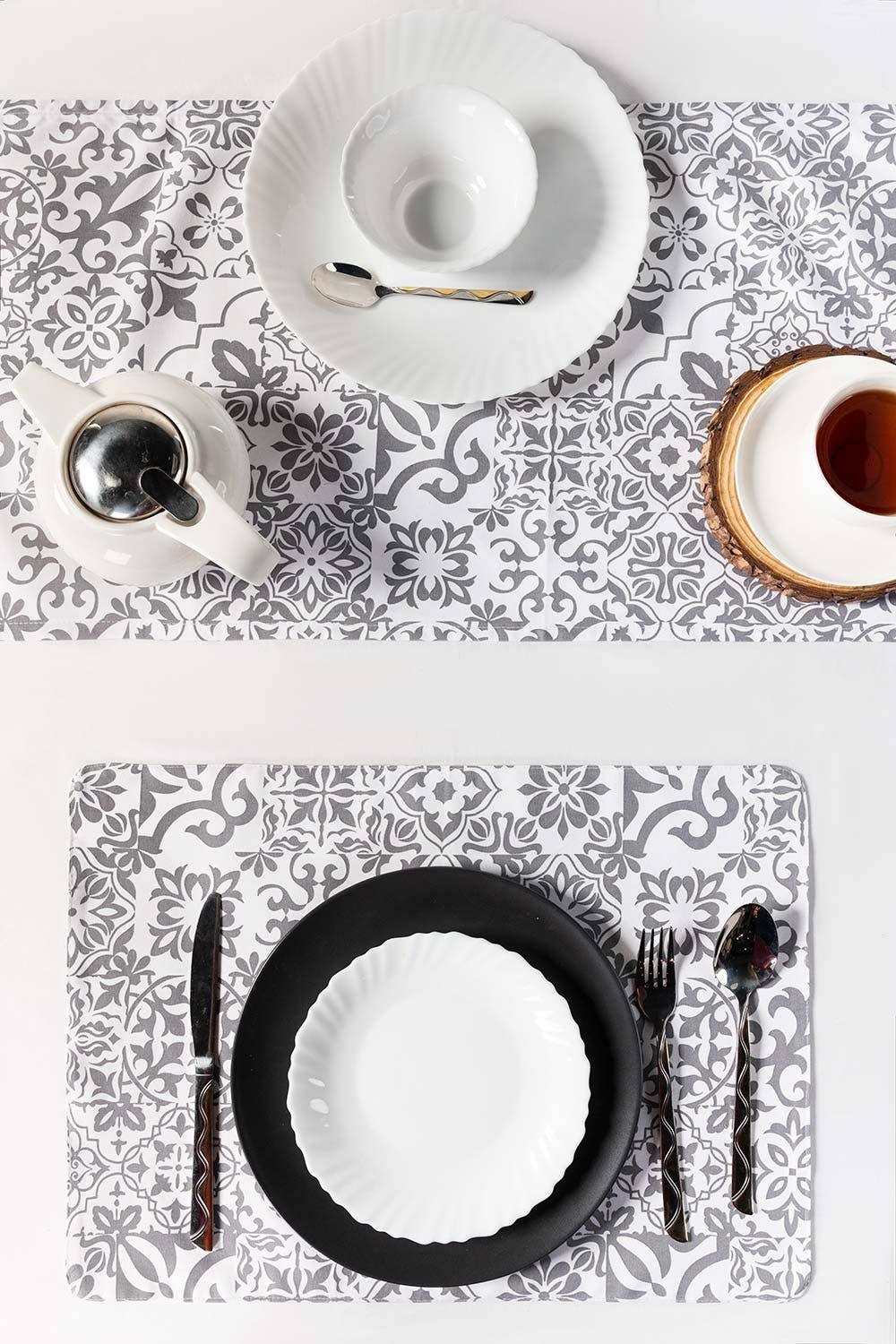 Waterproof Dinning Set - Grey Moroccan