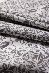 Waterproof Grey Moroccan Printed Table Cover