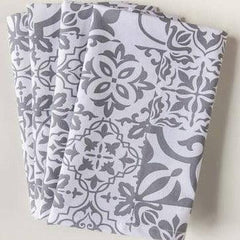 Waterproof Grey Moroccan Printed Table Cover