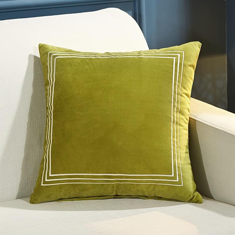 Plush Velvet Embroidery Cushion Covers - 1 Pc