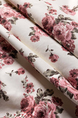 2Pc Waterproof Blackout Printed Curtains - Rose Garden