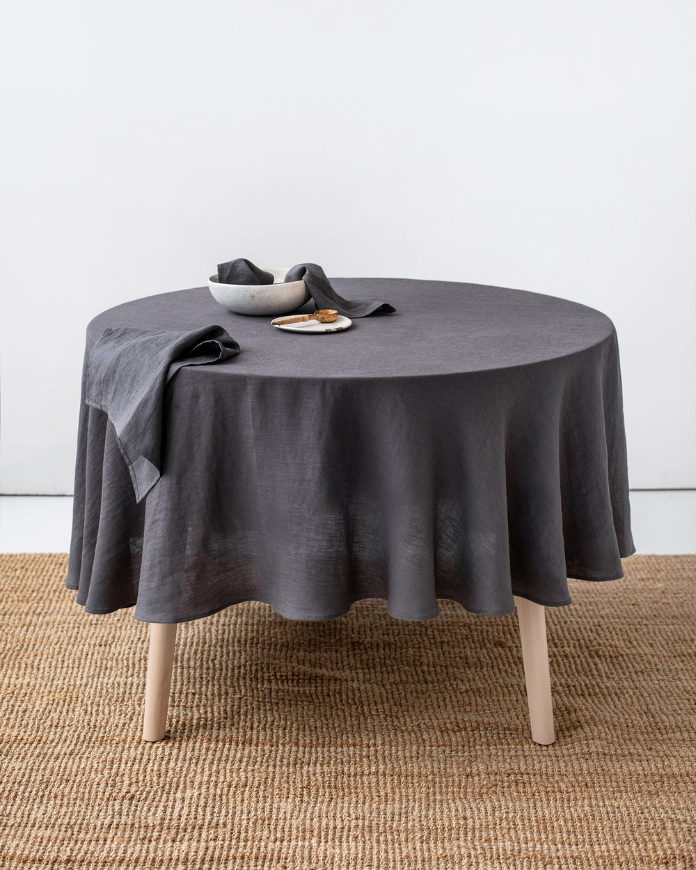 Round Table Cloth Solid Cotton