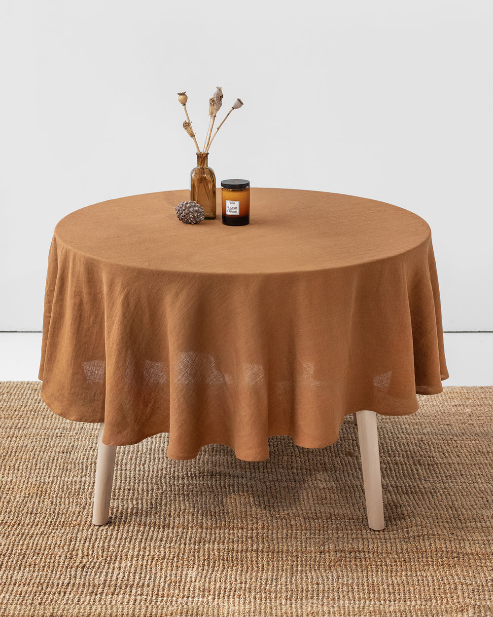 Round Table Cloth Solid Cotton