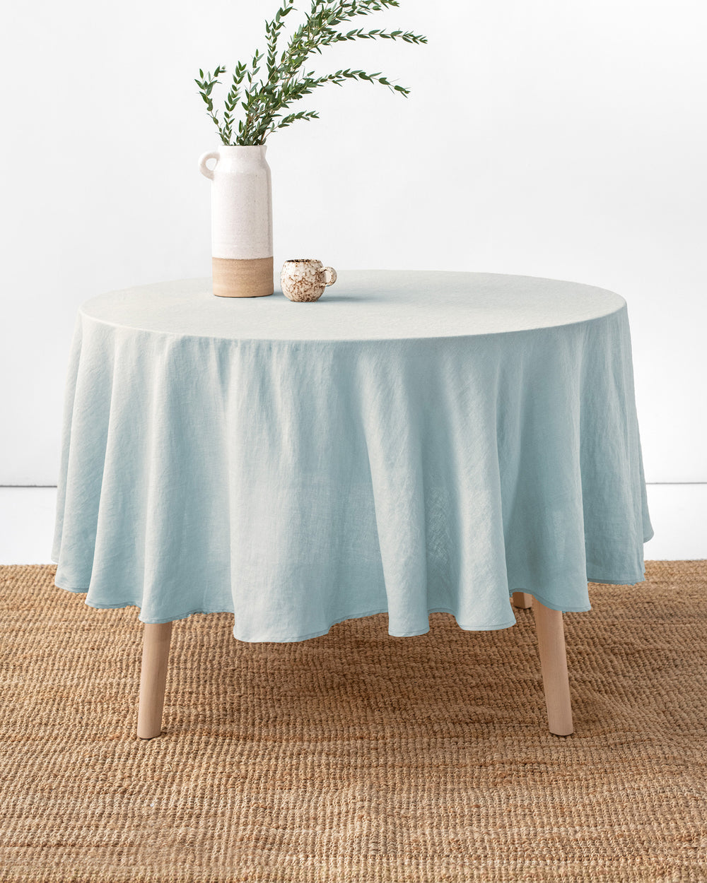 Round Table Cloth Solid Cotton