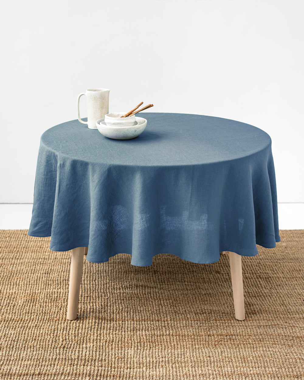 Round Table Cloth Solid Cotton