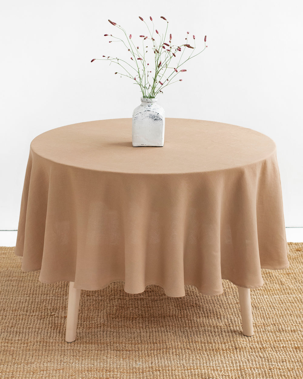 Round Table Cloth Solid Cotton