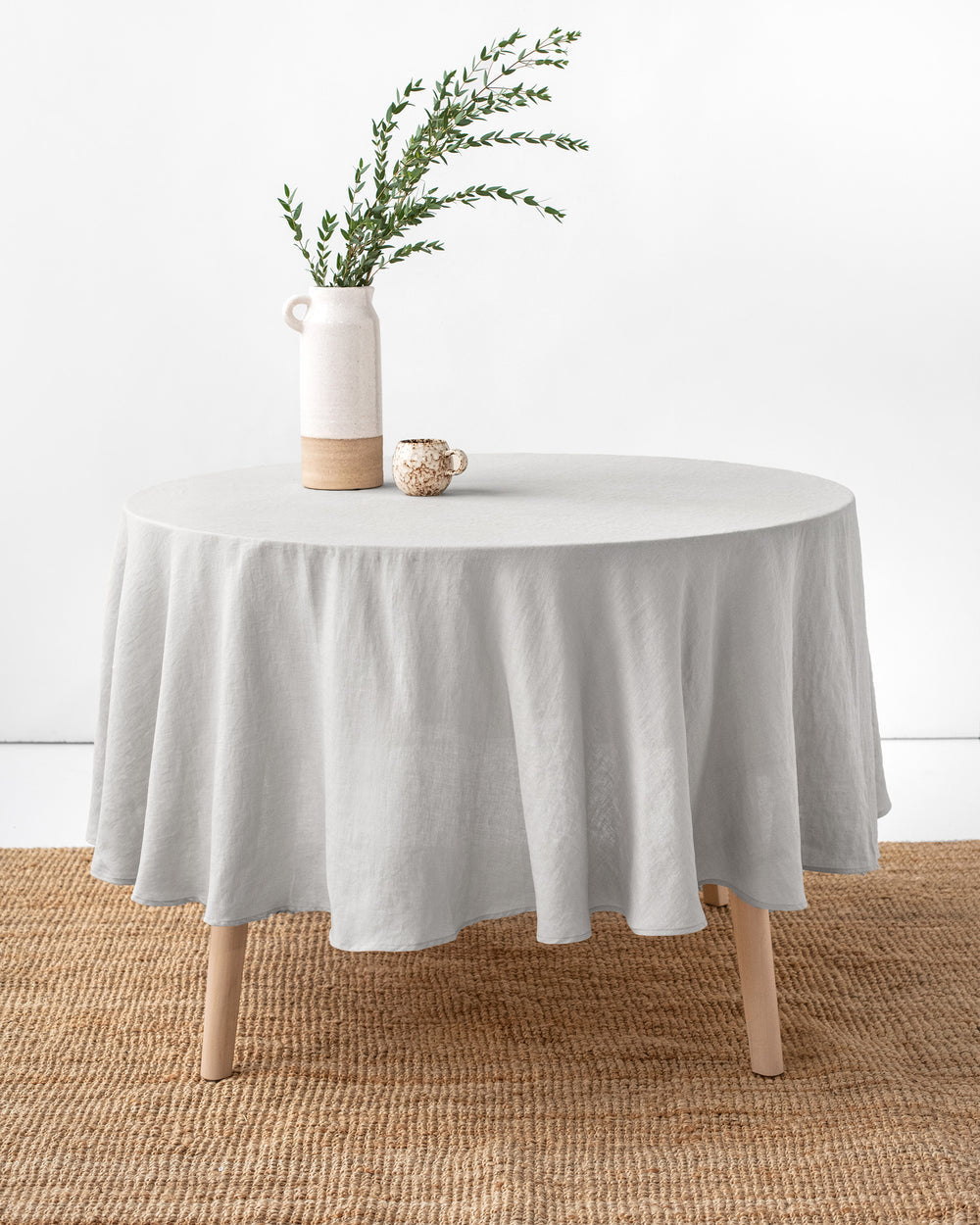 Round Table Cloth Solid Cotton