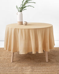 Round Table Cloth Solid Cotton