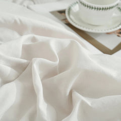 LuxePom Serenity Cotton Duvet Cover Set-Ivory