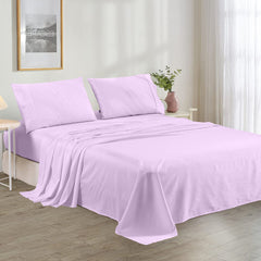 Plain Cotton Bed Sheet Set - Lilac