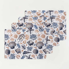 Waterproof Printed Table Mats - Sea Shell