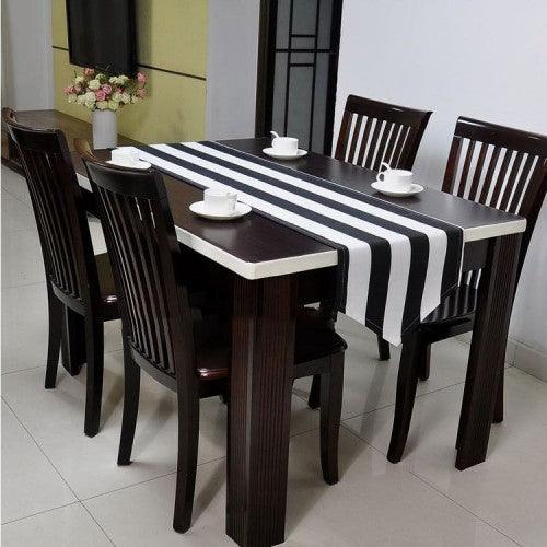 Stripe Cotton Table Runner - Black & White