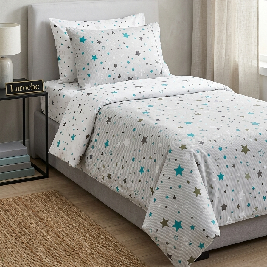 3 Pcs Kids' Premium Single Bed Sheet Set - Starry Dwelling