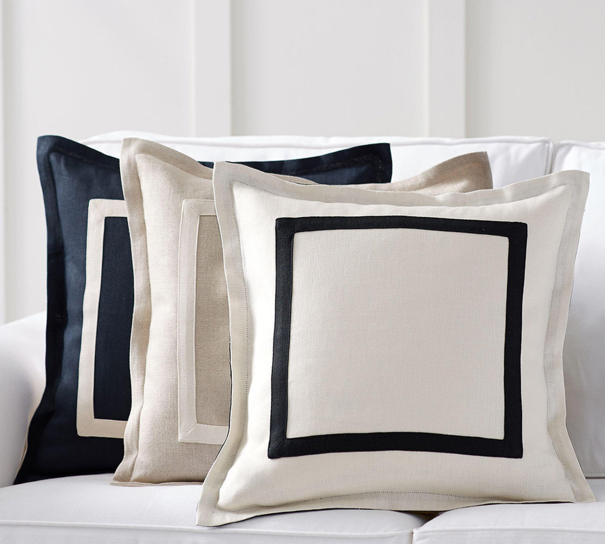 Frame Striped Cushion Cover