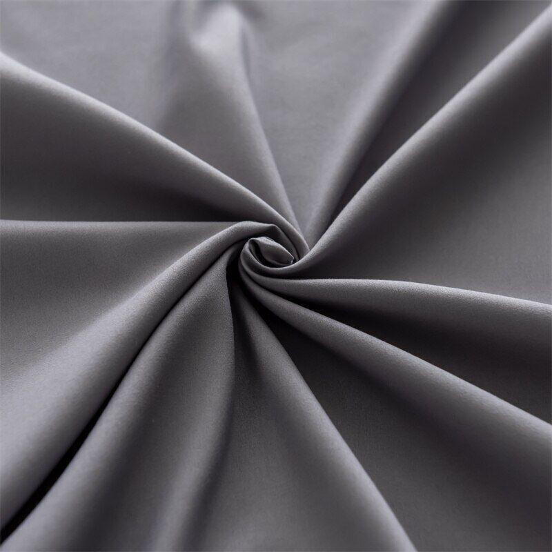 Luxury Cotton Satin Elastic Band Fitted Sheet with Pillows  - Grey