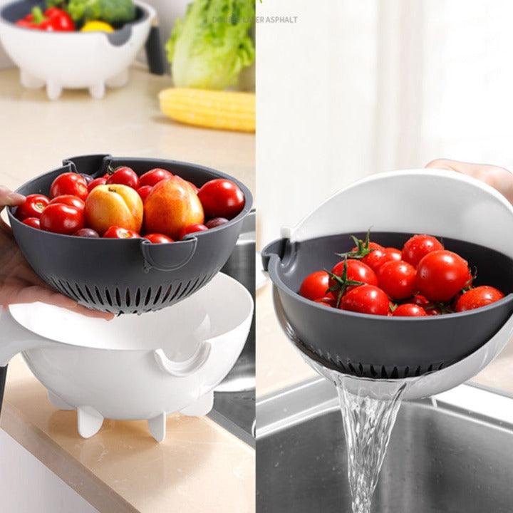 Multifunction Wet Basket Vegetable Cutter with Drain Basket